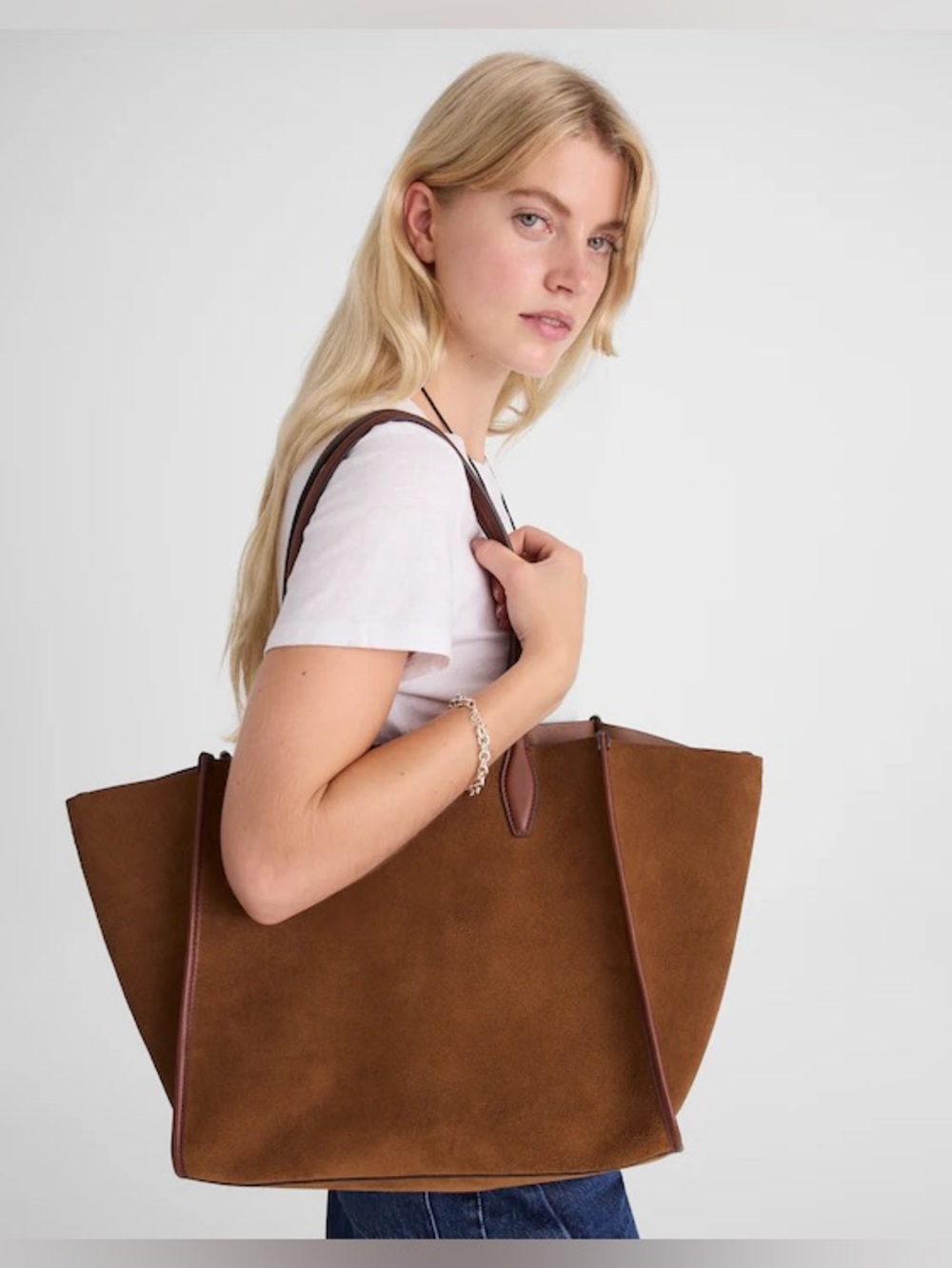 Madewell -  The Lexington Oversized Tote - Sold Out Online - Brown Suede
